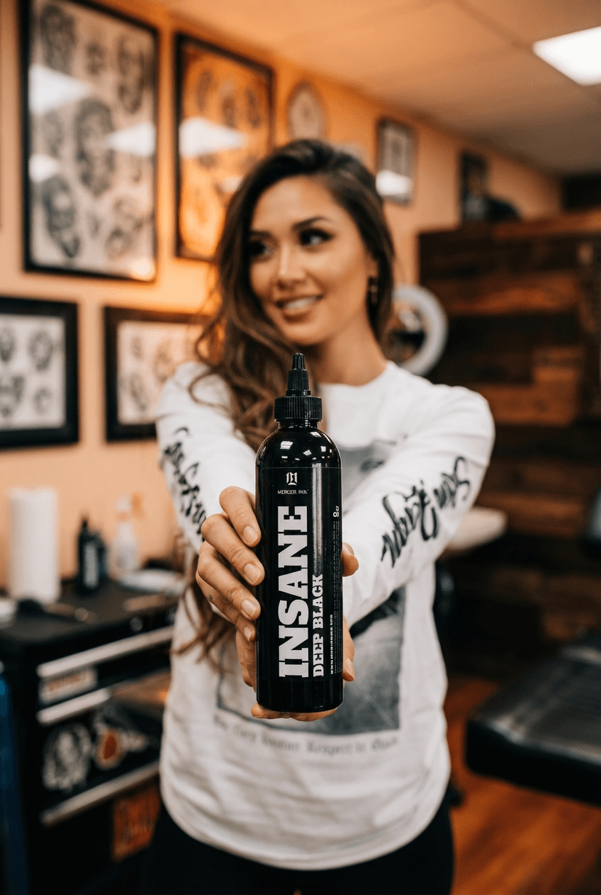 MergerInk INSANE Deep Black tattoo ink